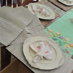 Elegant Gray Placemats Set X 5